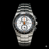 Seiko Sportura Herrenuhr - Chronograph & Alarm - Edelstahl 100M