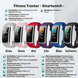 Fitness Armband Tracker HR – Wasserdicht IP68 – Smartwatch Damen Rosa – NEU & OVP