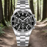 Biden Herren Chronograph Uhr – Edelstahl – Quarzwerk – 43mm