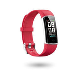 Rot, Fitnessuhr mit Blutdruck Blutsauerstoff, Pulsuhr, Schrittzähler, Kalorienzähler, Schlafmonitor, SNS SMS Anruf Benachrichtigung Fitness Tracker für Damen Herren