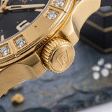 Festina Damenuhr F16582/3 Gold Swarovski Steine 38mm Schwarz Silikon
