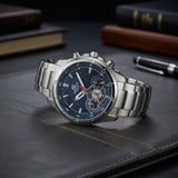 Casio Edifice EF-522D Herren Armbanduhr Chronograph NEU OVP Edelstahl Blau 100M