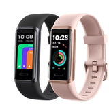 Fitness Armband Sportuhr Smartwatch mit AMOLED Display Rosa / Schwarz Neu