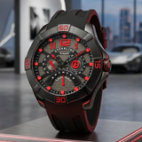 Stuhrling Original Aquadiver Xtreme Herrenuhr 49mm Schwarz / Rot ÖZENSAAT
