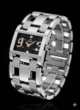 Festina F16326/4 Damen Uhr Edelstahl Silber - Rechteckig - Roségold Details - Elegant, ÖZENSAAT