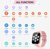 KiddoSmart Kinderuhr – Smartuhr mit SOS, Spielen & Kamera für Kinder 4-10 Jahre (Rosa)