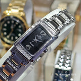 Hislon Damen-Edelstahl Uhr mit Swarovski Kristallen – Elegantes Accessoire