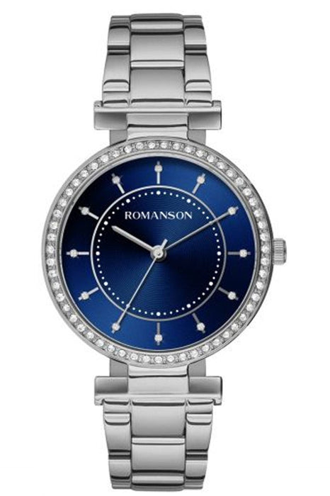 Romanson Damen Uhr RM8A44TLWWA42W mit Lederarmband