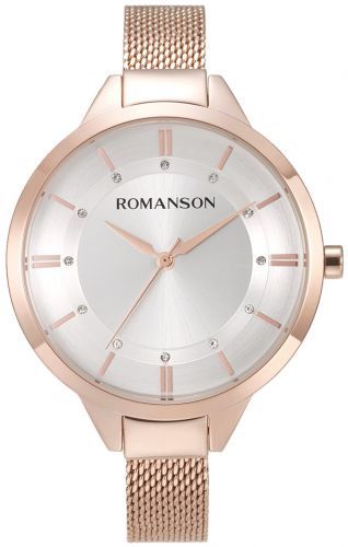 Romanson Damen Uhr RM8A28LLRRAS6R mit Lederarmband