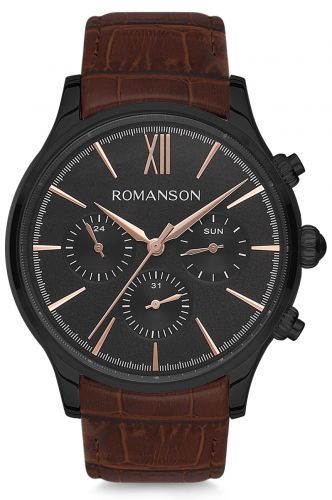 Romanson TL8A25FMNBA36R Herrenuhr Lederarmband