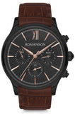 Romanson TL8A25FMNBA36R Herrenuhr – 45 mm Lederarmband, Neu mit Garantie