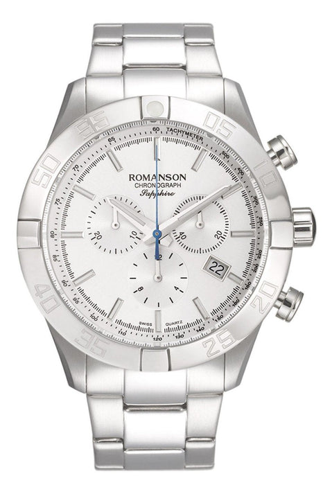 Romanson Herrenuhr Edelstahl Chronograph