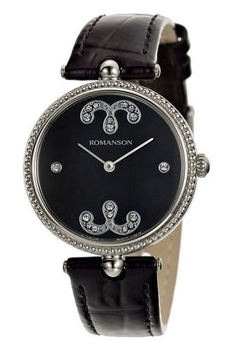 Romanson Damen Uhr RL0363LL1WM32W mit Lederarmband