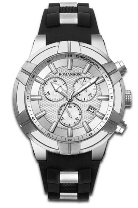 Romanson TL8A37HMBWAS2W Herren Chronograph Uhr Edelstahl