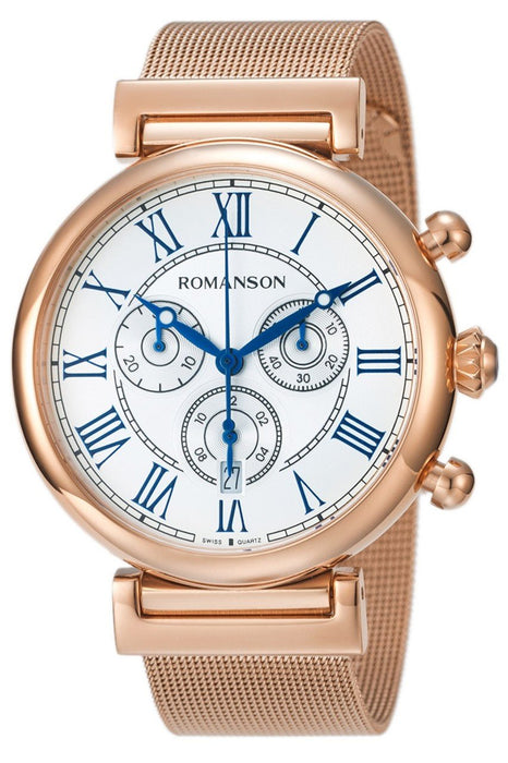 Romanson Herrenuhr TM7A08HMRRA1R5 Edelstahl & Leder