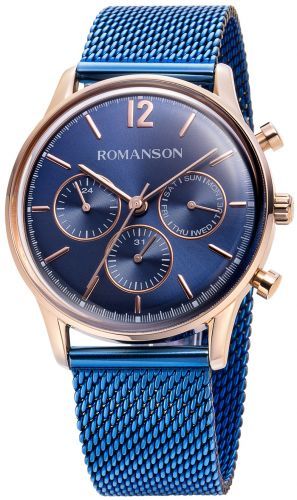 Romanson Herrenuhr TM8A34FMURA46R mit Lederarmband