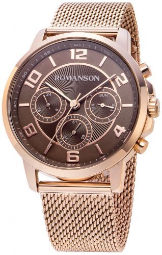 Romanson Herrenuhr TM8A36FMRRAB6R Edelstahl & Leder