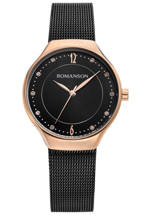 Romanson Damen Uhr - Edelstahlgehäuse & Lederarmband