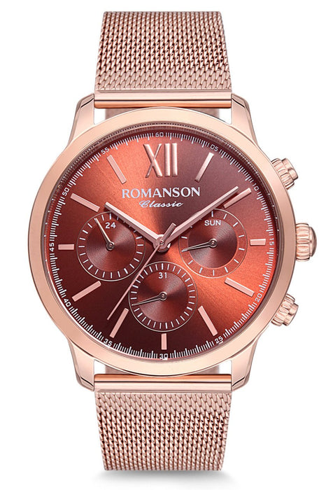 Romanson Herrenuhr TM9A22FMRRAB6R mit Webrahmen