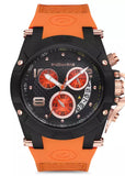 Pacomarine PM.51163.12 Herrenuhr – 44mm Orange Silikon Armband
