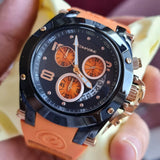Paco Marine PM.51163.12 Armbanduhr Herren Chronograph Orange Schwarz NEU OVP