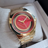 Momentus DW293V 34mm Damen Uhr – Rot-Goldenes Zifferblatt