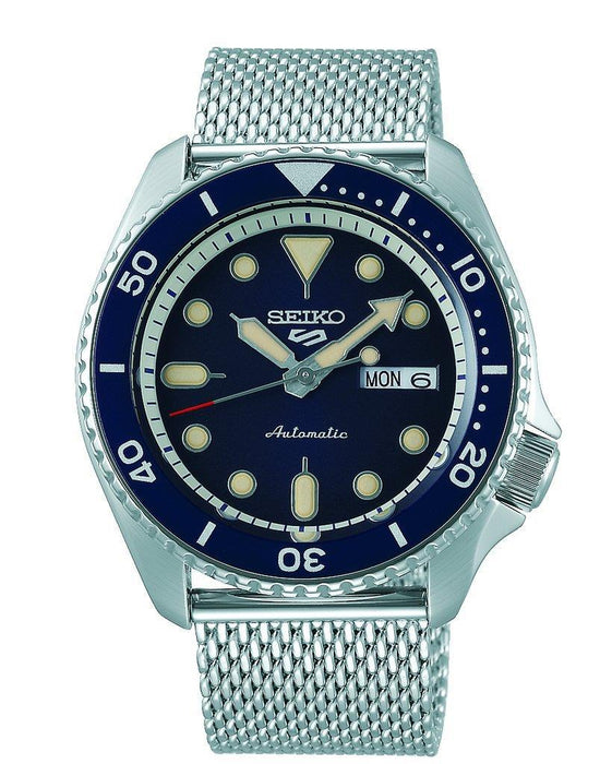Seiko 5 Sports SRPD71K1 Automatik Uhr – Herrenuhr mit blauem Zifferblatt