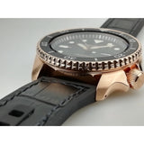 Seiko 5 Sports SRPD76K1 Herrenuhr – Automatik mit Goldton und Silikonarmband