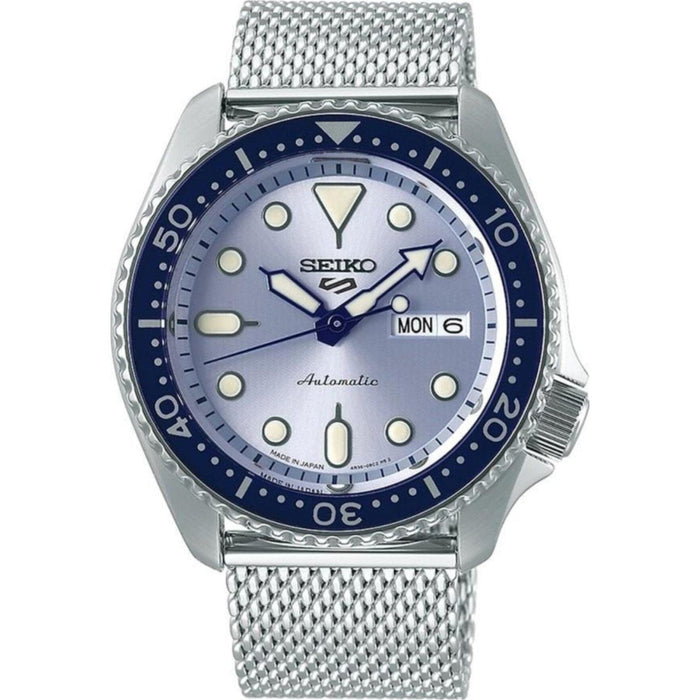 Seiko 5 Automatik Herrenuhr Edelstahl Meshband
