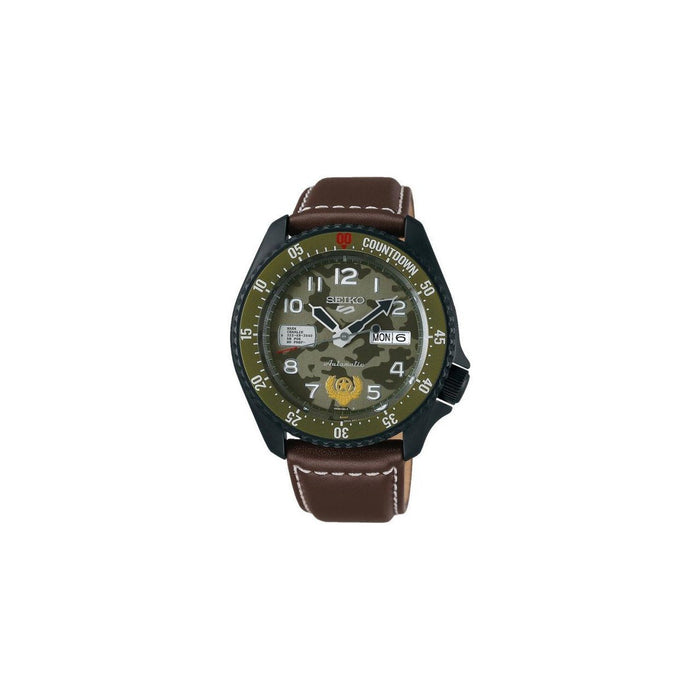 Seiko 5 Automatik Street Fighter Herrenuhr mit Lederarmband
