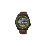 Seiko 5 Automatik Street Fighter Herrenuhr mit Lederarmband