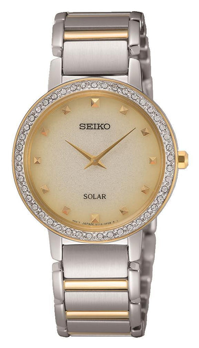 Seiko SUP448P Damen Solar Uhr Edelstahl