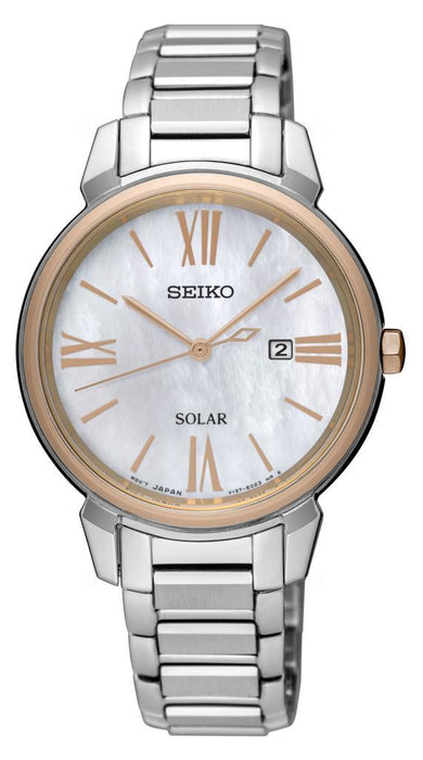 Seiko Solar SUT326P Damen Uhr Edelstahl