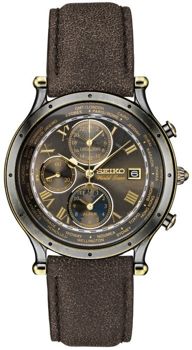Seiko SPL062P1 Herrenuhr Chronograph Lederarmband