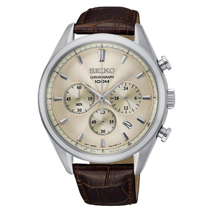 Seiko SSB293P1 Herrenuhr Chronograph Leder