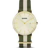 SLAZENGER Herrenuhr – Retro Design mit Stoffarmband