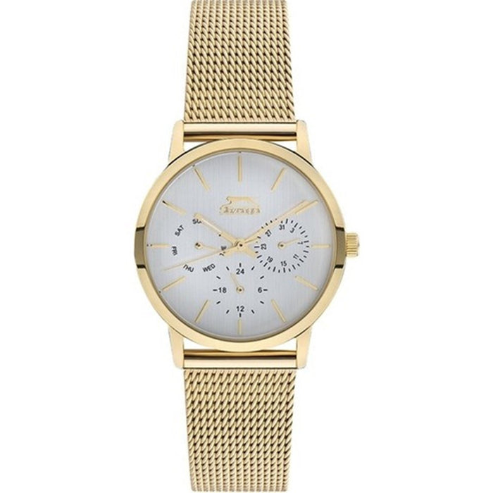 Slazenger Damen Uhr mit Edelstahlgehäuse und Webrauteil