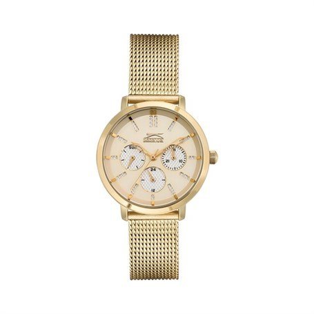 Slazenger Damen-Uhr Edelstahl & Korund