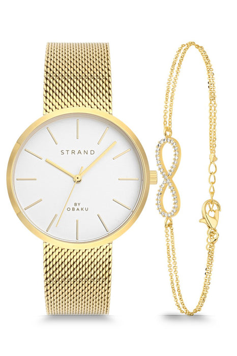 Obaku Damen Uhr S700LXGIMG mit Lederarmband