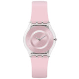 Swatch PINK PASTEL SFE111 Damen Uhr – Zarte Eleganz im Originalkarton
