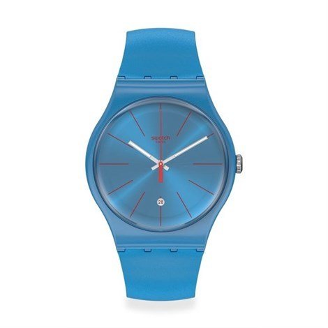 Swatch SUOS401 Lagoonazing Unisex Uhr mit Silikonarmband