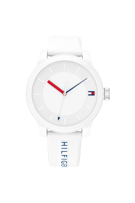 Tommy Hilfiger Herrenuhr Weiß – Edelstahl Quarzwerk
