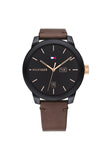 Tommy Hilfiger Herrenuhr Braun Leder Quarzwerk