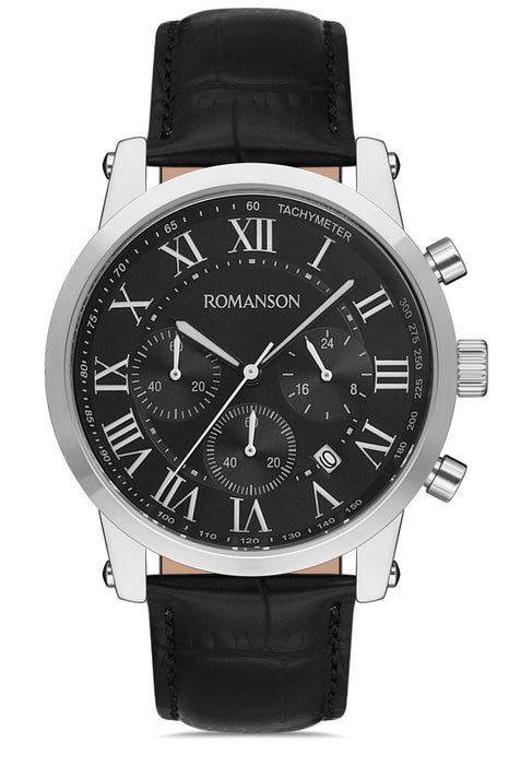 Romanson TL0334HM1WB37B Herrenuhr – Edelstahlarmband
