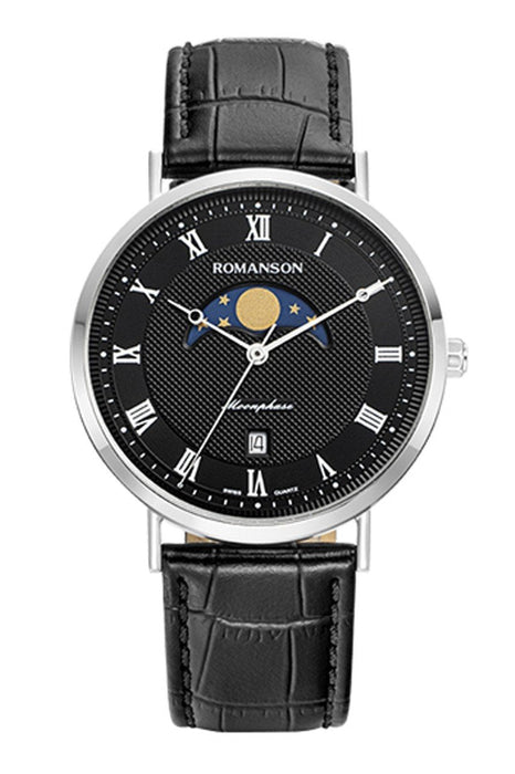 ROMANSON TL1B24FMBWA32W Herrenuhr mit Edelstahlarmband