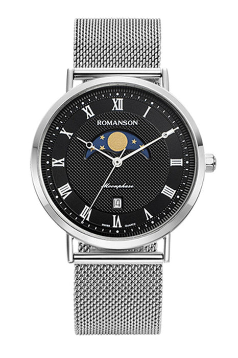 ROMANSON Herrenuhr TM1B24FM2WA32W mit Edelstahlgehäuse