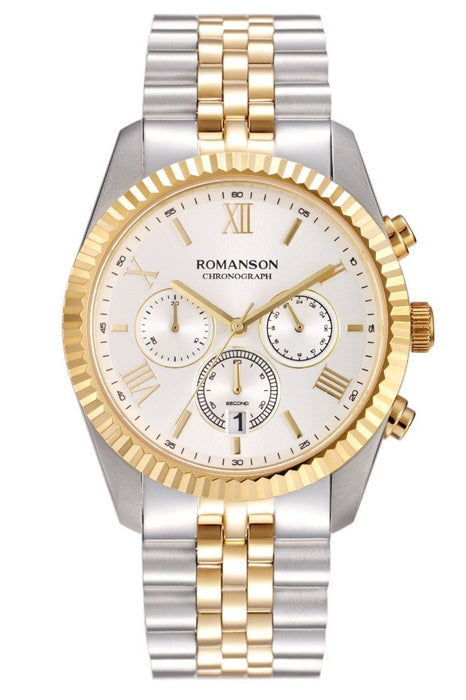 Romanson Herrenuhr Edelstahl Chronograph