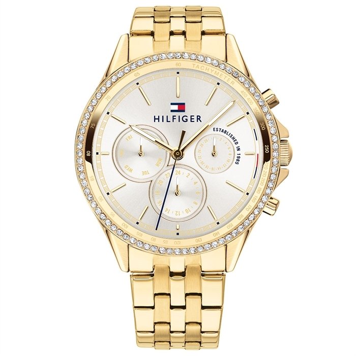 Tommy Hilfiger Damen Uhr Goldfarben Quarzwerk