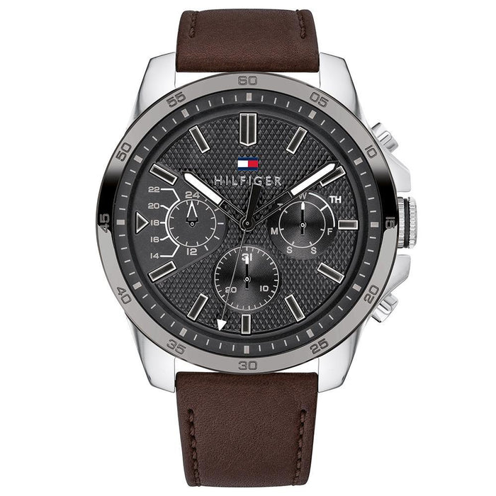 Tommy Hilfiger Herrenuhr TH1791562 – Silber Edelstahl & Leder
