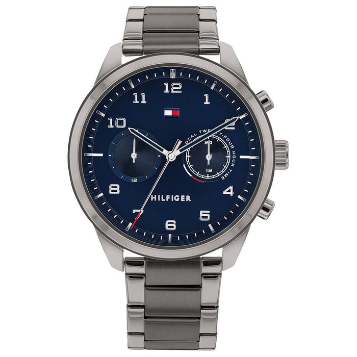 Tommy Hilfiger Herrenuhr – Edelstahl & Lederarmband